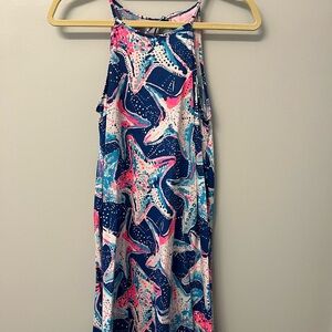 Lilly Pulitzer Navy, Pink & Aqua Starfish Print Sundress